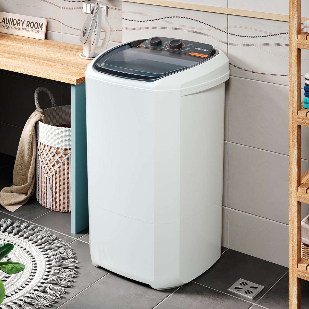 WTW ダブルティー ラグ　120×180 Lavadora de Roupa Semiautomática Premium Plus 20 Kg