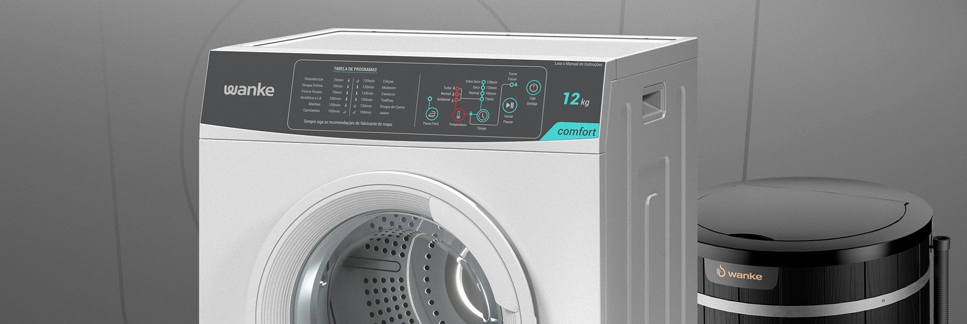 Banner com alguns produtos Wanke