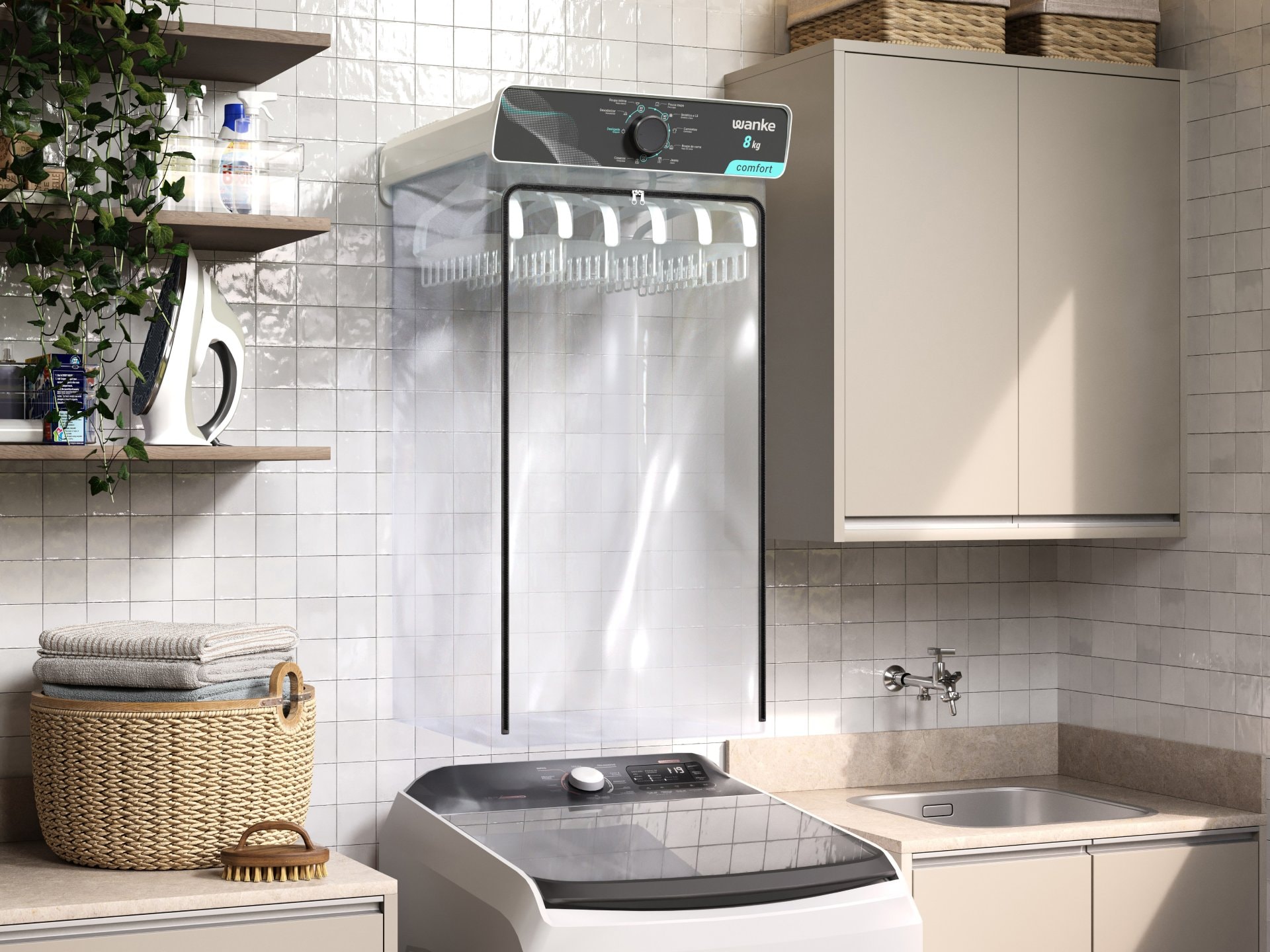 Foto ambientada de secadora Comfort 8kg